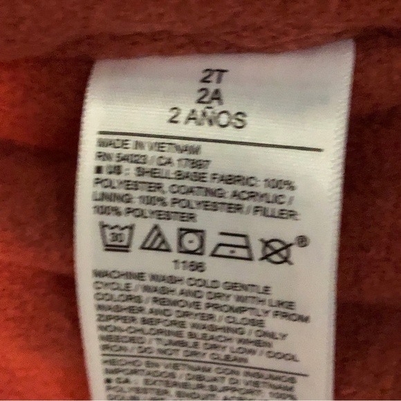 New 2T Old Navy Frost Free Hooded "Spice Girl” Quilted Puffer Jacket - Picture 5 of 7